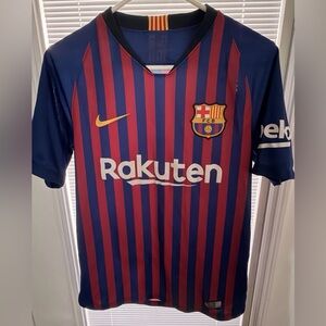 Nike Boys FC Barcelona Red & Blue Striped Jersey
